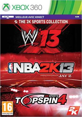 Wwe 13 + Top Spin 4 + Nba 2k13 Xbox 360