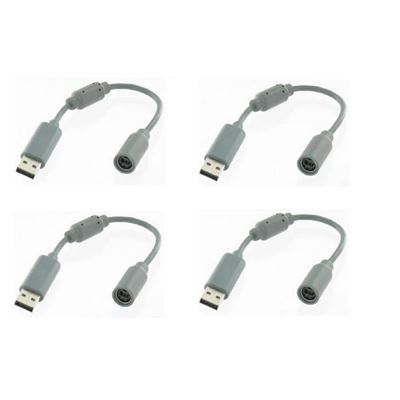 GENERIQUE 4 X c&acirc;ble adaptateur USB Breakaway Rock Band pour manette xbox360 Xbox 360 sur PC - gris - Stra&szlig;e Game &reg; 