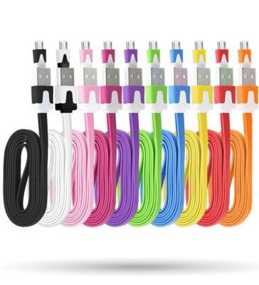  Cable Chargeur pour Manette XBox One USB / Micro USB 1m Noodle Universel Connecteur (ORANGE)