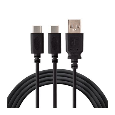 UNDER CONTROL C&acirc;ble de charge 2 manettes TYPE C - 2 m compatible PS5