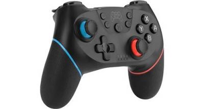 CHRONUS  manettes compatible pour switch/switch lite, manette sans fil compatible avec nintendo switch, 6 axes manette pro switch de jeu （noir） 
