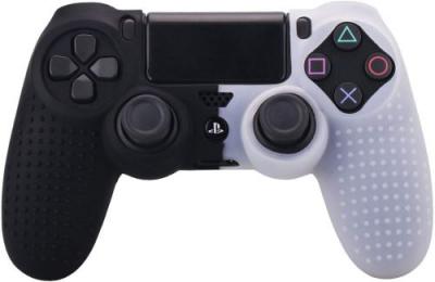 OEM Coque de protection en silicone antid&eacute;rapant pour manette PS4/Slim/Pro - Noir&Blanc 