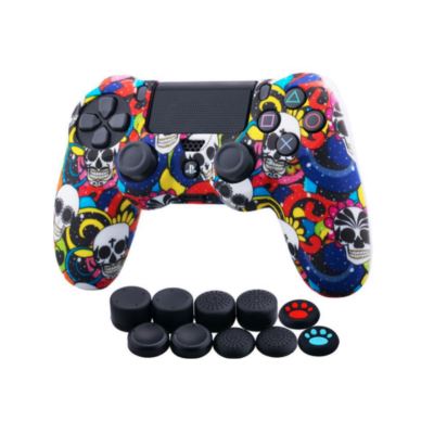 GENERIQUE Coque de protection en silicone avec 10 couverture de joystick pour Manette PS4 Multicolore 