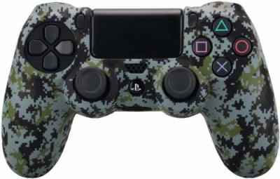 OEM Coque de protection en silicone pour manette PS4/Slim/Pro - Camouflage Vert 