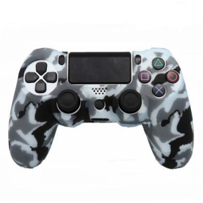 OEM Coque de protection en silicone pour manette PS4/Slim/Pro - Noir&Gris 