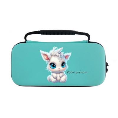 TAPERSO Etui Pochette Switch Lite Bleu Licorne Bebe Des Neiges 2 Personnalisee