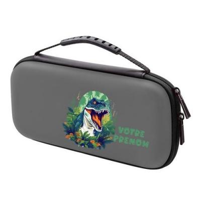 TAPERSO Etui Pochette Switch Lite Gris Dinosaure T Rex Personnalisee