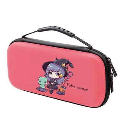 TAPERSO Etui Pochette Switch Lite Rose Corail Sorciere Kawai Et Chat Personnalisee