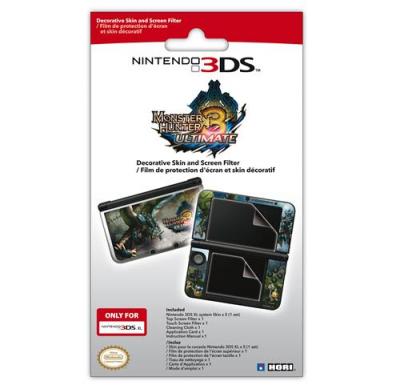 HORI UK LTD Filtre &eacute;cran & Skin Monster Hunter Hori pour Nintendo 3DS XL 