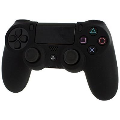 GENERIQUE Housse De Protection Assecure Pro En Silicone Souple Noir Pour &Eacute;tui De Manette Sony Ps4 En Caoutchouc Absorbeur De Chocs Avec Poign&eacute;e Nervur&eacute;e [Playstation 4] 