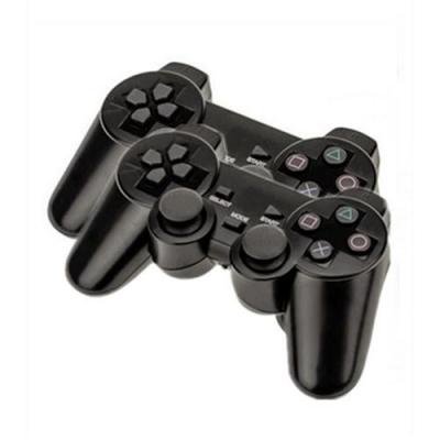 GENERIQUE Lot de 2 Manette de jeu pour PS3 sans fil noire g&eacute;n&eacute;rique pour Sony PS3 Playstation 3 + c&acirc;ble de chargement noire 