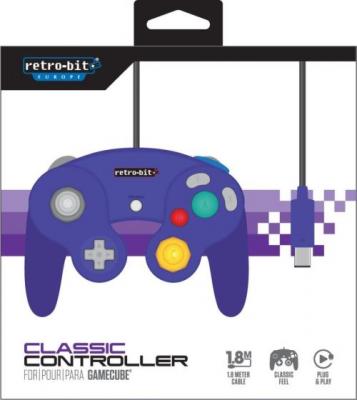 JUST FOR GAMES Manette Gamecube Retro-bit Classique Violette