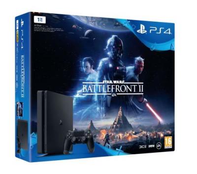 Sony PlayStation 4 - Console de jeux - HDR - 1 To HDD - noir de jais - Star Wars Battlefront II