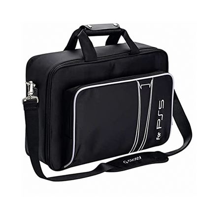 GENERIQUE Sac de Rangement pour PS5 Console Disc/Digital Edition et Manette HAOBUY-Noir Blanc 