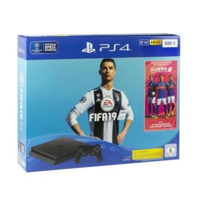 PlayStation 4 - Console de jeux - HDR - 500 Go HDD - noir de jais - FIFA 19