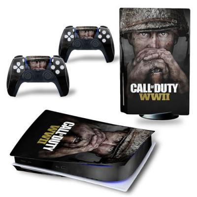GENERIQUE Sticker pour Sony&nbsp;Console&nbsp;PS5, Call of Duty WWII-154 