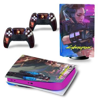 GENERIQUE Sticker pour Sony&nbsp;Console&nbsp;PS5, Lyber punk-1386 