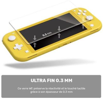 WE Protection d'&eacute;cran Nintendo Switch Lite en verre tremp&eacute; 9H - anti-rayures Transp