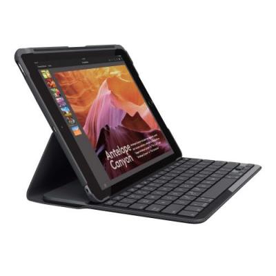 LOGITECH  Slim Folio - Clavier et &eacute;tui - Bluetooth - AZERTY - Fran&ccedil;ais - noir