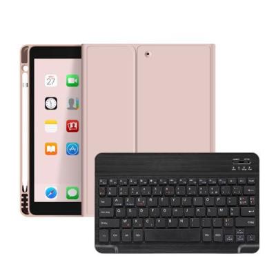 GENERIQUE &Eacute;tui HSMY en Silicone avec Clavier Fran&ccedil;ais AZERTY Bluetooth pour iPad Pro 10.5 / Air3 2019 - Rose&Noir 