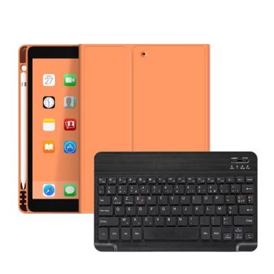 GENERIQUE Etui HSMY en Silicone avec Clavier Fran&ccedil;ais AZERTY Bluetooth pour iPad Pro 11 2020 - Orange&Noir 