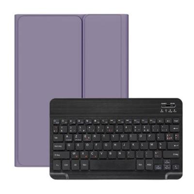 GENERIQUE &Eacute;tui HSMY en Silicone avec Clavier Fran&ccedil;ais AZERTY Bluetooth pour iPad Pro 11 2020 - Violet&Noir 