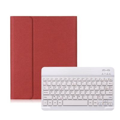 GENERIQUE &Eacute;tui HSMY en Tissu avec Clavier Fran&ccedil;ais AZERTY Bluetooth pour iPad Pro 10.5 / Air3 2019 - Rouge&Blanc 