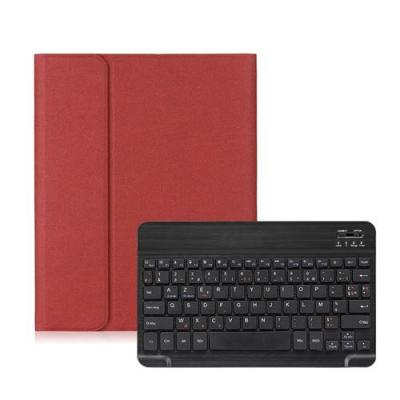 GENERIQUE &Eacute;tui HSMY en Tissu avec Clavier Fran&ccedil;ais AZERTY Bluetooth pour iPad Pro 11 2018 - Rouge&Noir 