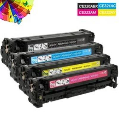 GENERIQUE 4 x Cartouche de Toner Compatible HP CE320A CE321A CE322A CE323A pour imprimante HP LaserJet CP4525DN 