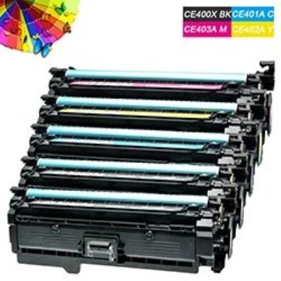 GENERIQUE 5 Cartouches Toner Compatible HP CE400X CE401A-CE403A pour HP LaserJet 500 color M551n 