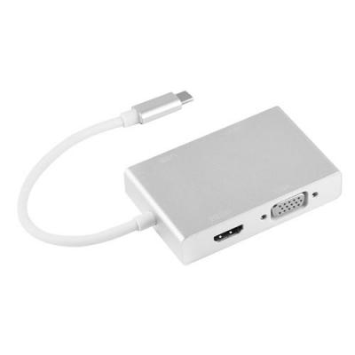  Adaptateur 4-en-1 Bewinner - Type-C vers VGA Adaptateur HDMI USB3.0 DVI - Connexion d'un Ordinateur Portable &agrave; un &eacute;cran externe 
