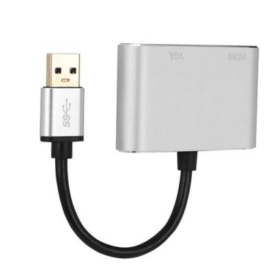 GENERIQUE Adaptateur USB 3.0 vers HDMI / VGA Convertisseur double affichage 1920 * 1080 pour Mac Os / Windows 8/7 / XP 32/64 bits 