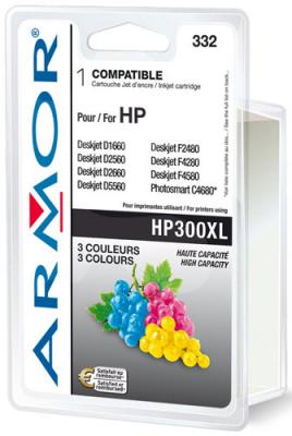 ARMOR  Cartouche compatible Jet d'encre 3 couleurs Cyan Magenta Jaune HP 300XL B20273R1