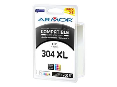 ARMOR Pack cartouche Owa compatible HP 304XL couleus pour imprimante jet d'encre