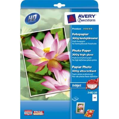 AVERY DENNISON Papier photo jet d'encre  Premium 2482-20 A4 300g brillant 20 feuilles