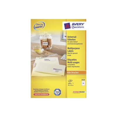 AVERY ZWECKFORM Avery - &eacute;tiquettes multi-emploi - 2400 &eacute;tiquette(s)