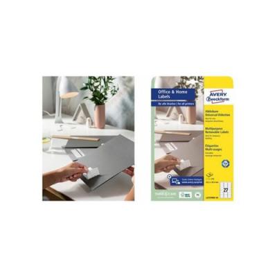 AVERY ZWECKFORM L4736 - Auto-adh&eacute;sif amovible - blanc - 45.7 x 21.2 mm 480 &eacute;tiquette(s) (10 feuille(s) x 48 &eacute;tiquettes