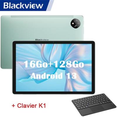 BLACKVIEW Tab 80 Tablette Tactile 10.1 Android 13 16Go+128Go/SD 1To 7680mAh 13MP Face ID,5G Wifi,4G Dual SIM Vert Avec Clavier K1 