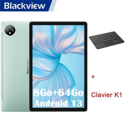 BLACKVIEW Tab 80 Tablette Tactile 10.1 Android 13 Octa-core 8Go+64Go/1To 7680mAh Face ID,5G Wifi,4G Dual SIM Vert Avec Clavier K1 