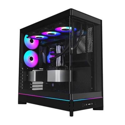 MONTECH Bo&icirc;tier PC - - HS02 - ATX Mid-Tower - Verre incurv&eacute; - Ventilation efficace - Design r&eacute;versible