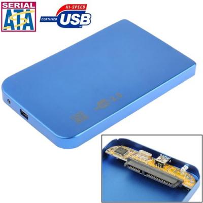 YONIS Bo&icirc;tier Pour Disque Dur Externe Etui Windows Mac Os 2.5 Pouces Sata USB 2.0 Bleu