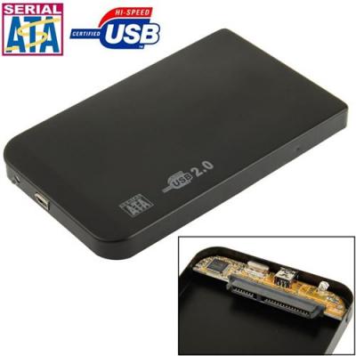 YONIS Bo&icirc;tier Pour Disque Dur Externe Etui Windows Mac Os 2.5 Pouces Sata USB 2.0 Noir