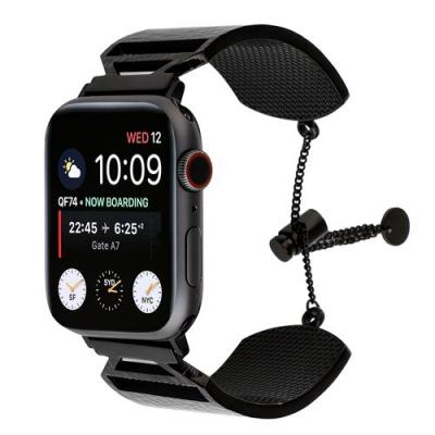 GENERIQUE Bracelet de montre en acier inoxydable ajustable pour Apple Watch Series 6/ SE/ 5/ 4 40mm - Noir(Taille S) 