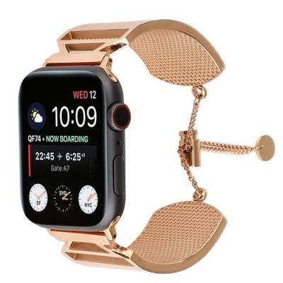 GENERIQUE Bracelet de montre en acier inoxydable ajustable pour Apple Watch Series 6/ SE/ 5/ 4 40mm - Or rose(Taille S) 