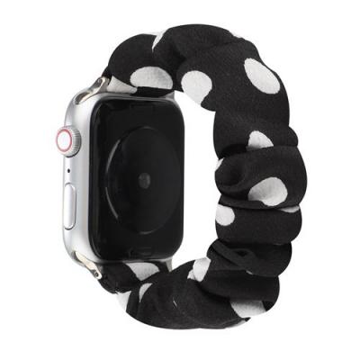GENERIQUE Bracelet de montre en tissu &eacute;lastique pour Apple Watch Series 6/ SE/ 5/ 4 40mm - Noir&Blanc#1