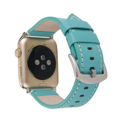 GENERIQUE Bracelet en cuir simple durable pour Apple Watch Series 6/ SE/ 5/ 4 44mm - Vert