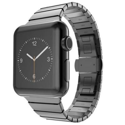 GENERIQUE Bracelet en m&eacute;tal maillon noir pour votre Apple Watch Series 4 40mm 