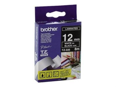  Brother - Rouleau (1,2 cm x 8 m) 1 cassette(s) ruban lamin&eacute; - pour P-Touch PT-1010, 1080, 1090, 1230, 1290, 18, 2100, 2110, 2430, 3600, 7100, 9800, PT-GL-200 