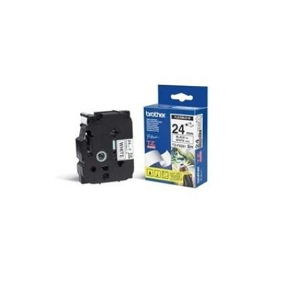 BROTHER Ruban _tzefx 651 24mm Lamin&eacute; Flexible Noir/jaune