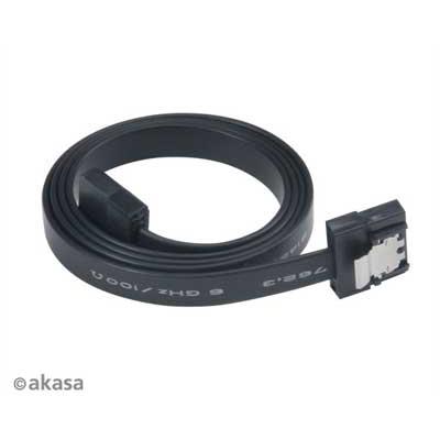 AKASA C&acirc;ble SATA 3.0 - Plat - 015 cm - PROSLIM - AK-CBSA05-15BK - Noir